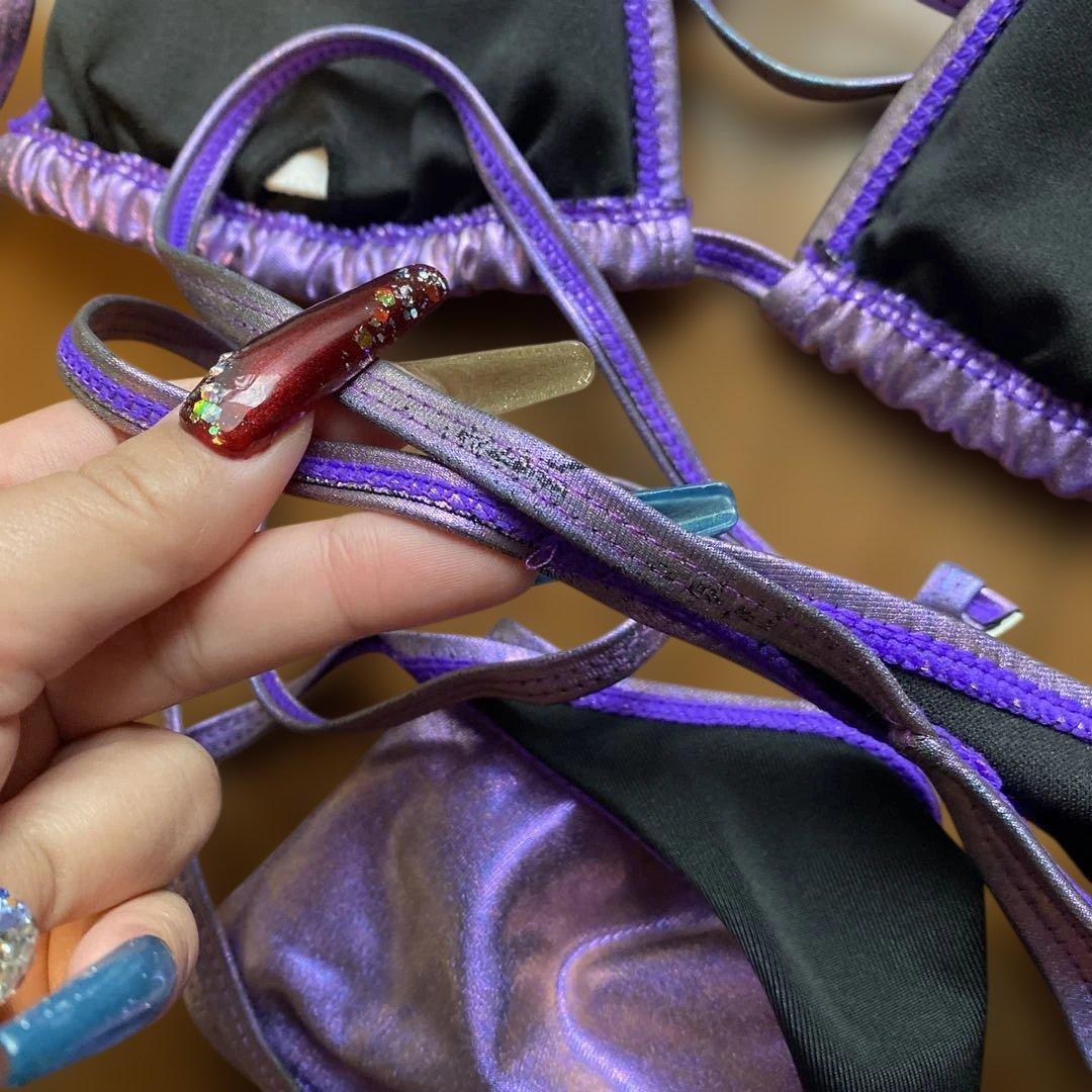 メ*9様 メタリックビキニ パープル - メルカリ