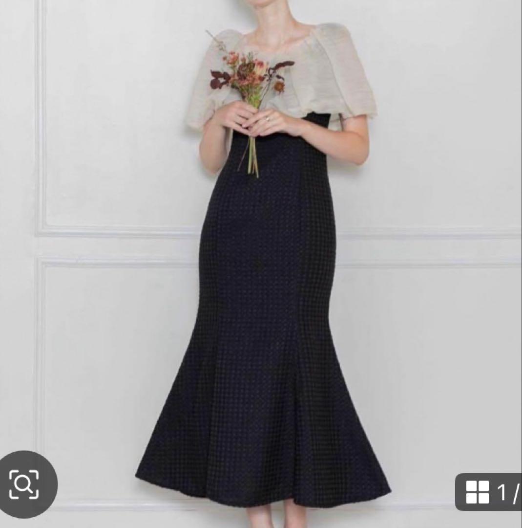 LEJA 2WAYオフショルダー パフスリーブ バリエ マーメイドワンピース