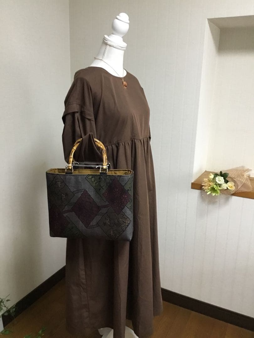 花ぷらら・ハンドメイド・大島紬・大きめ・トートバッグ・165 - メルカリ