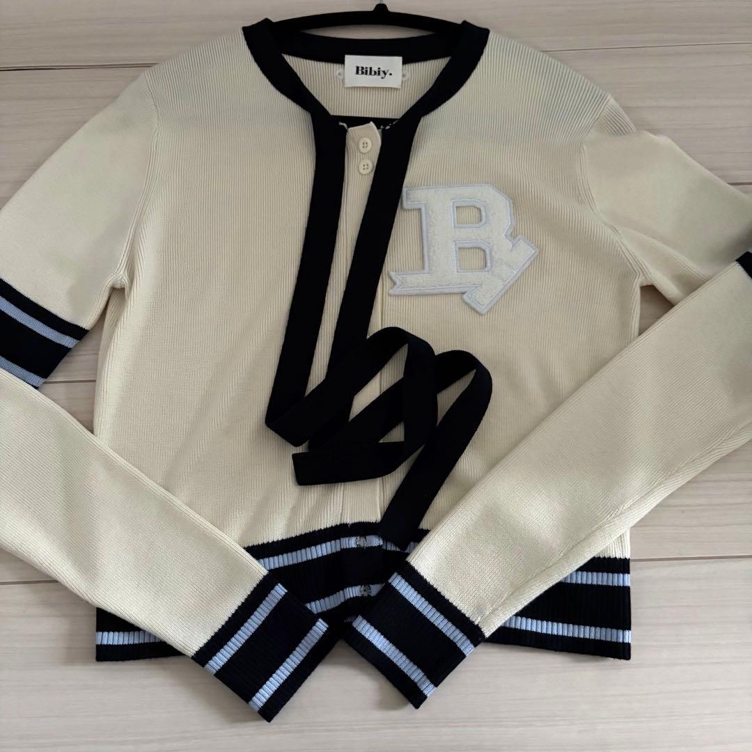 Bibiy B. CLUB TIE CARDIGAN ホワイト 正規品 - メルカリ