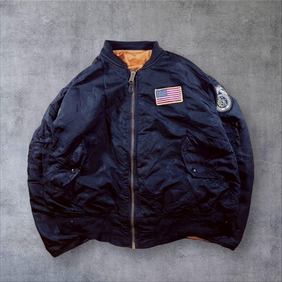 アルファインダストリーズUSA製米軍空軍ミリタリーMA-1フライトジャケットA7 Alpha Industries（アルファ・インダストリーズ） USサイズ ユニ