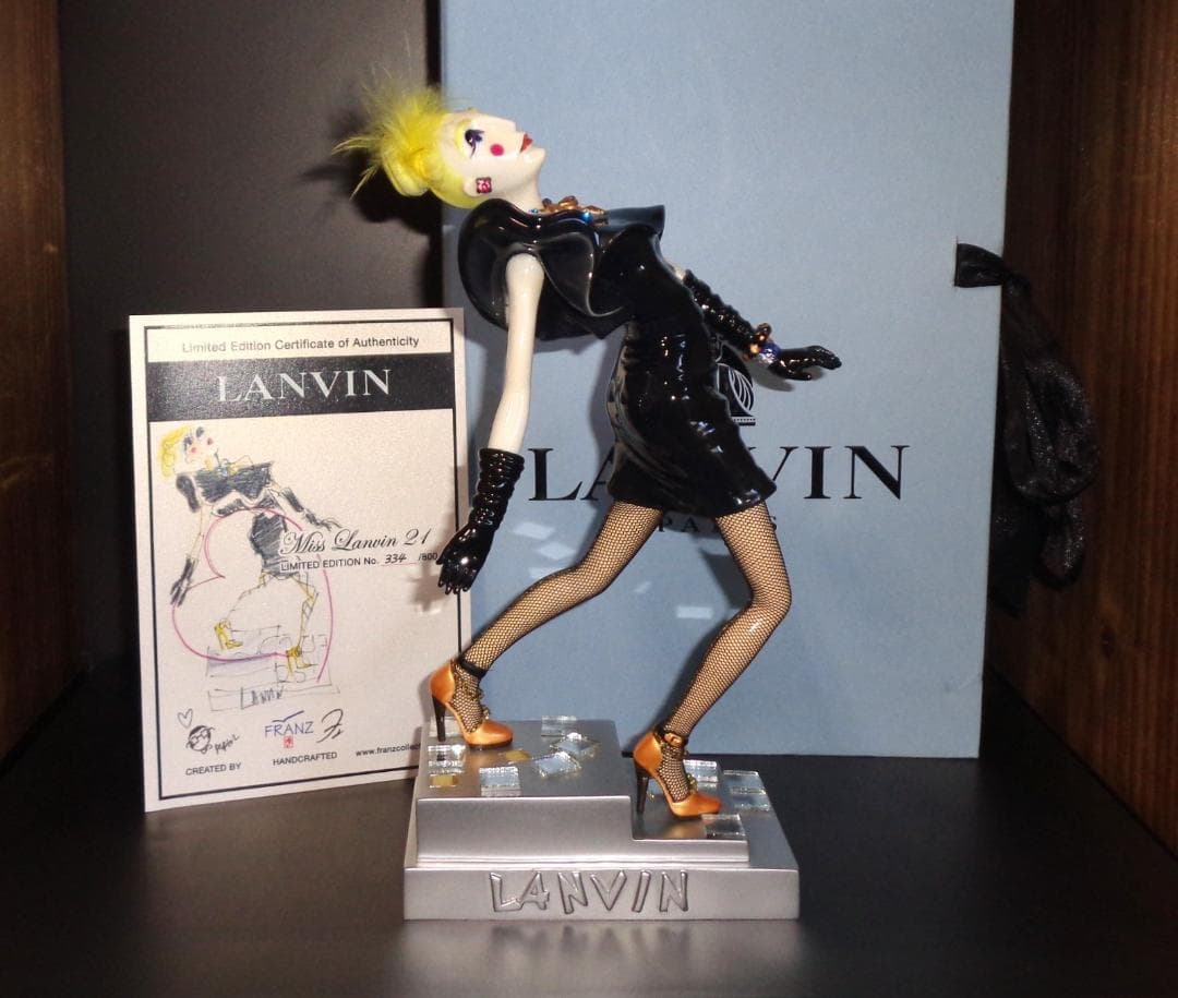 限定800体 ランバン MISS LANVIN 21 フィギュアドール 陶器人形 49m1] 限定レア Miss LANVIN 3 ランバン フィギュリンオブジェ