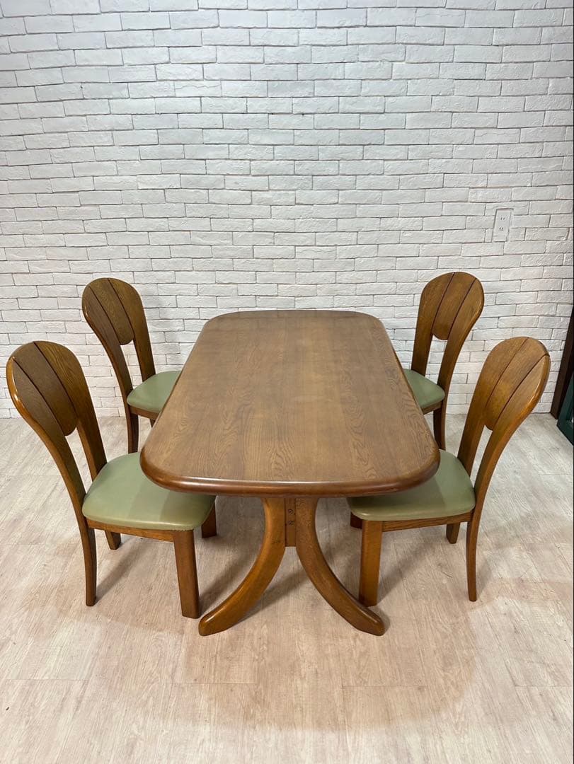 【東京都内23区配送無料】浜本工芸　定価35万ダイニングテーブル　＋チェア4脚 ダイニングテーブル オーラ2DT-7508 CA 浜本工芸 【大型商品配送便での