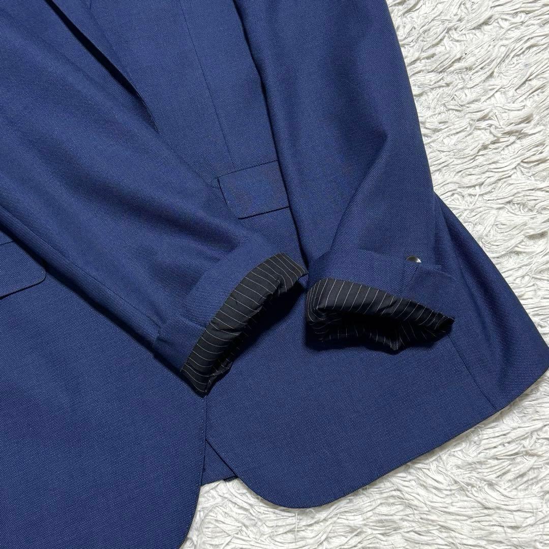 極美品 スーツセレクト スリーピース セットアップ スーツ ネイビー XL