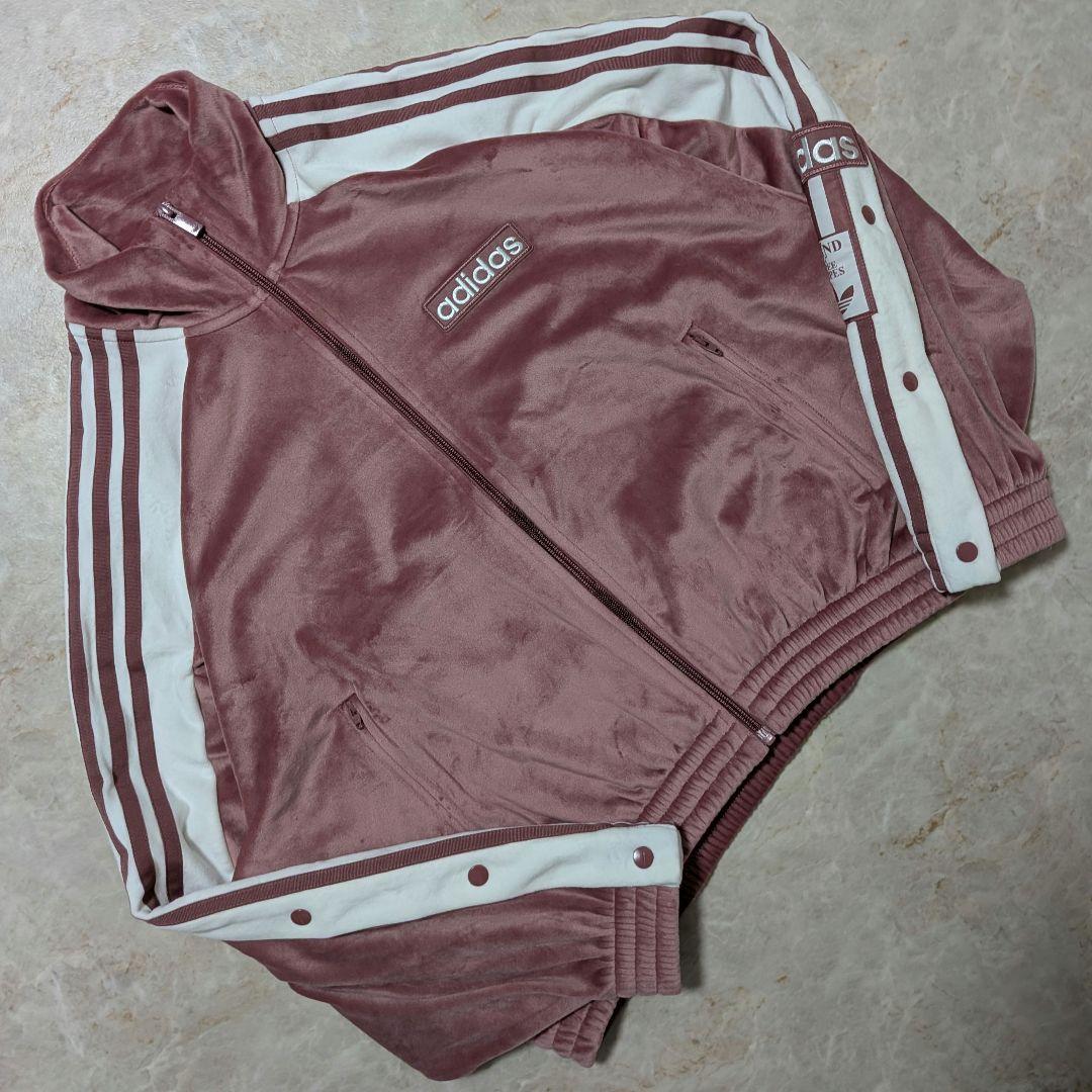 大人気⭐完売adidasアディブレイクベロアトラックジャケットピンク