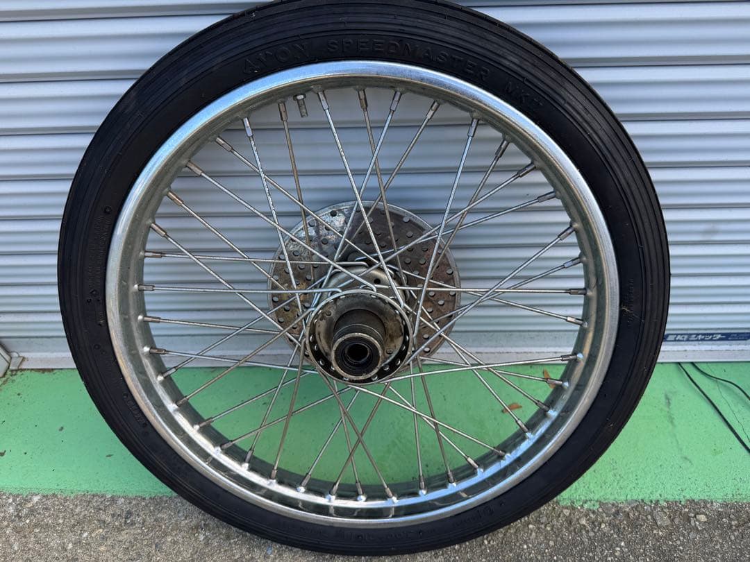 ハーレーショベル タイヤホイール21インチセット 現状渡し ショベル純正フレームに21インチWHEELをセット！ | (有)遠藤自動車サービス