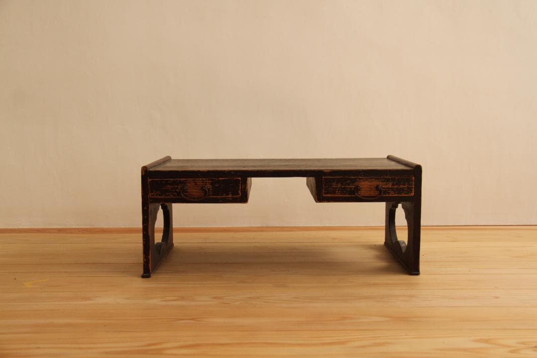 文机 引き出し2杯 アンティーク 古道具 文机 引き出し2杯 アンティーク