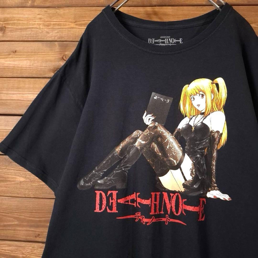 デスノート DEATH NOTE 弥 海砂 ミサミサ Tシャツ L ブラック 黒