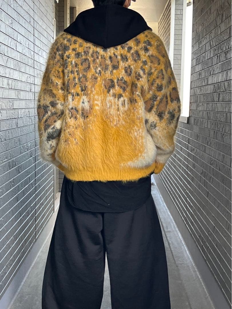 SEVESKIG 24AW Fading レオパード ニット カーディガン - メルカリ