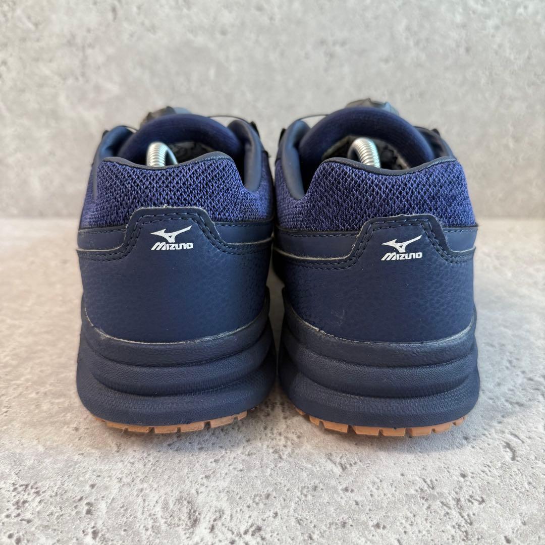 美品 MIZUNO 安全靴 BOA ダイヤル式 JSAA ネイビー 25.5cm