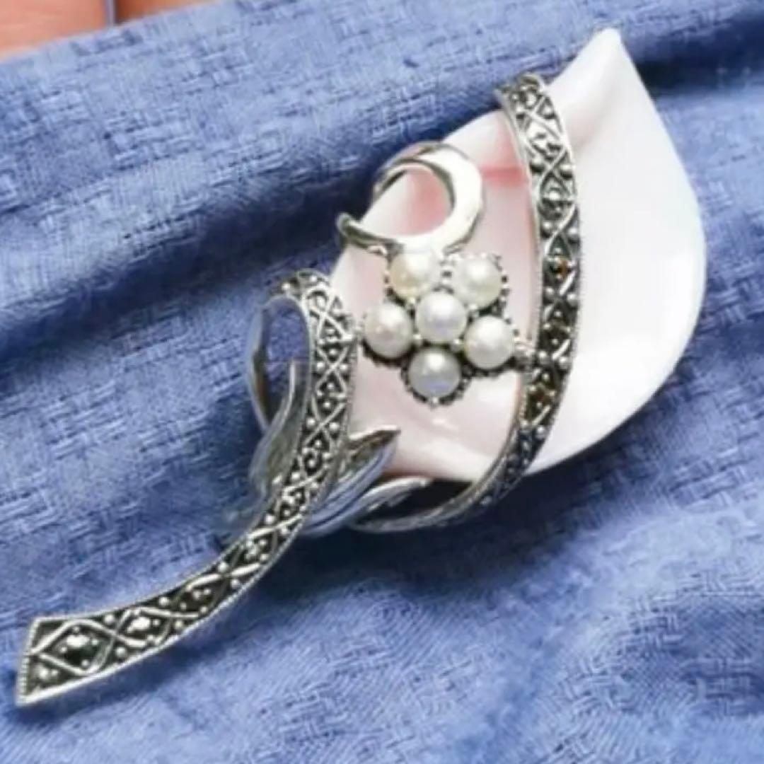 【碌山】コンクシェル　ピンクシェルの１輪のカラー　ペンダントブローチ コンクシェル ペンダントトップ ｜ PX05308 – 大阪心斎橋 宝寿堂