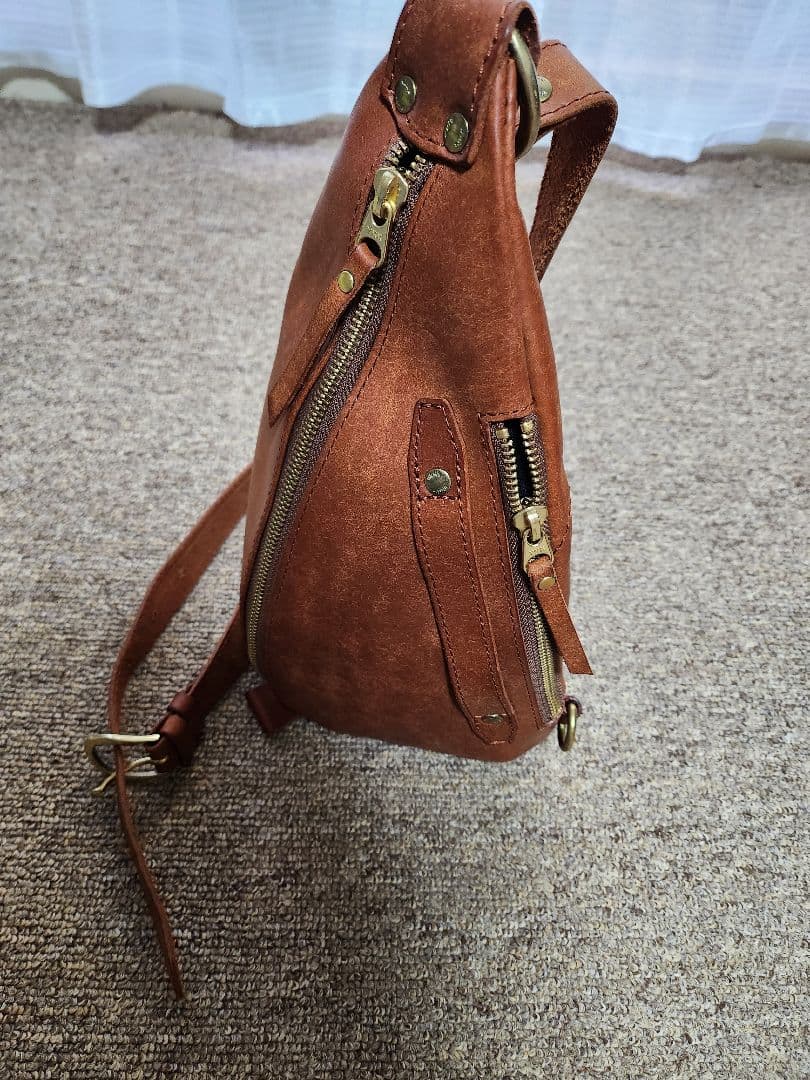 Ryu 本革 ボディバッグ ブラウン レザー ワンショルダー - メルカリ