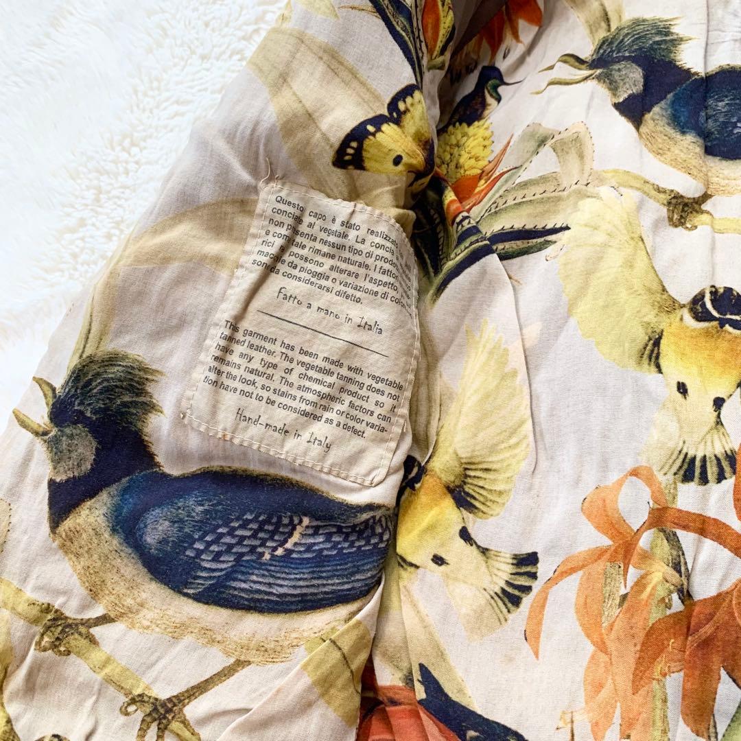 GIORGIO BRATO レザー ジャケット 袖リブ 鳥 42サイズ ブラウン - メルカリ