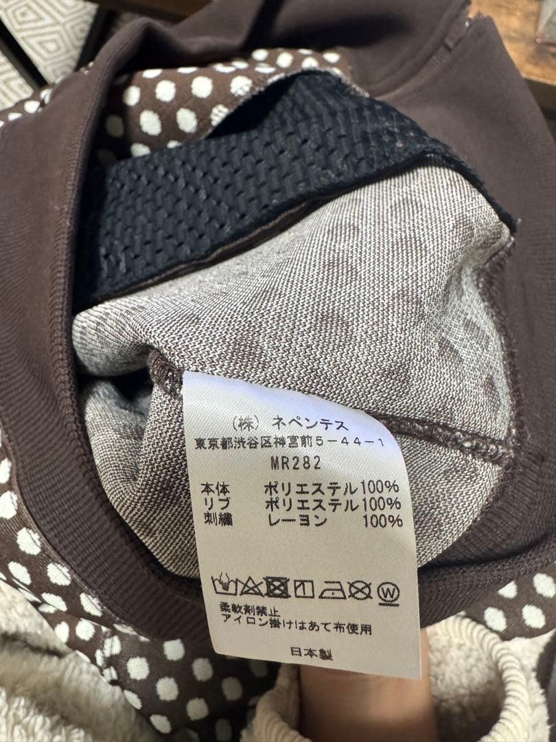 ゆずのわ Needles 水玉模様ジャージ ユニセックスXS