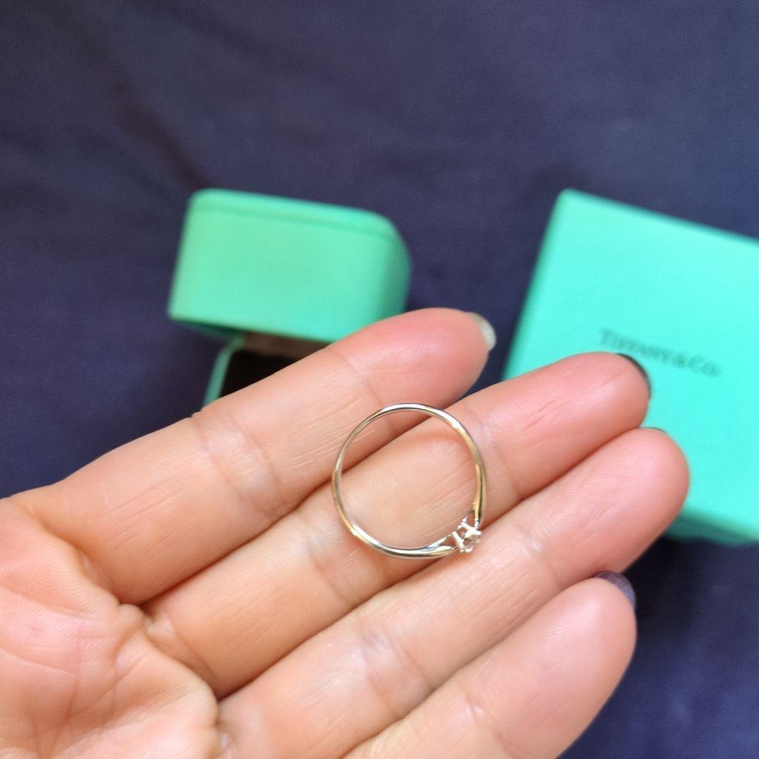 ティファニー ハーモニーリング 0.22ct 14号 pt950 美品