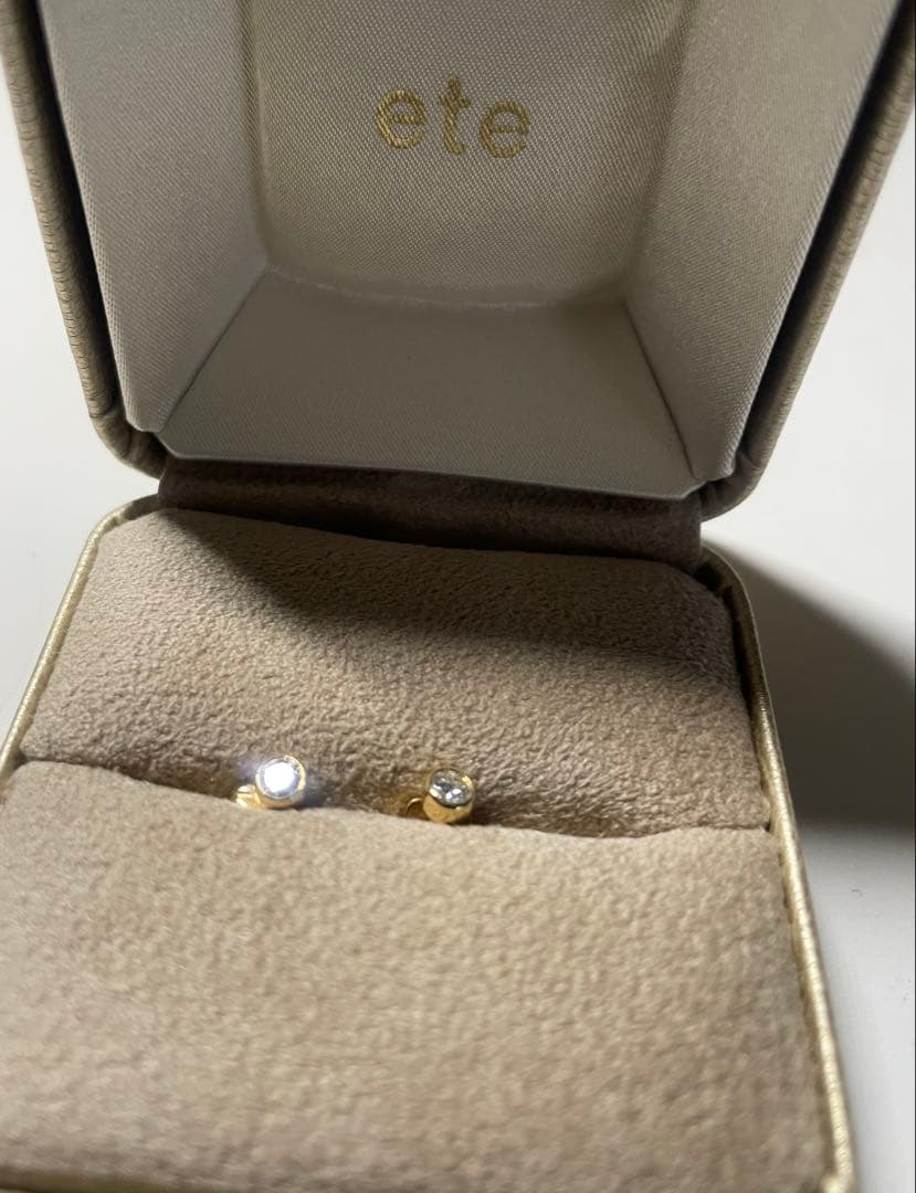 ete ダイヤモンドピアス 0.20ct ゴールド