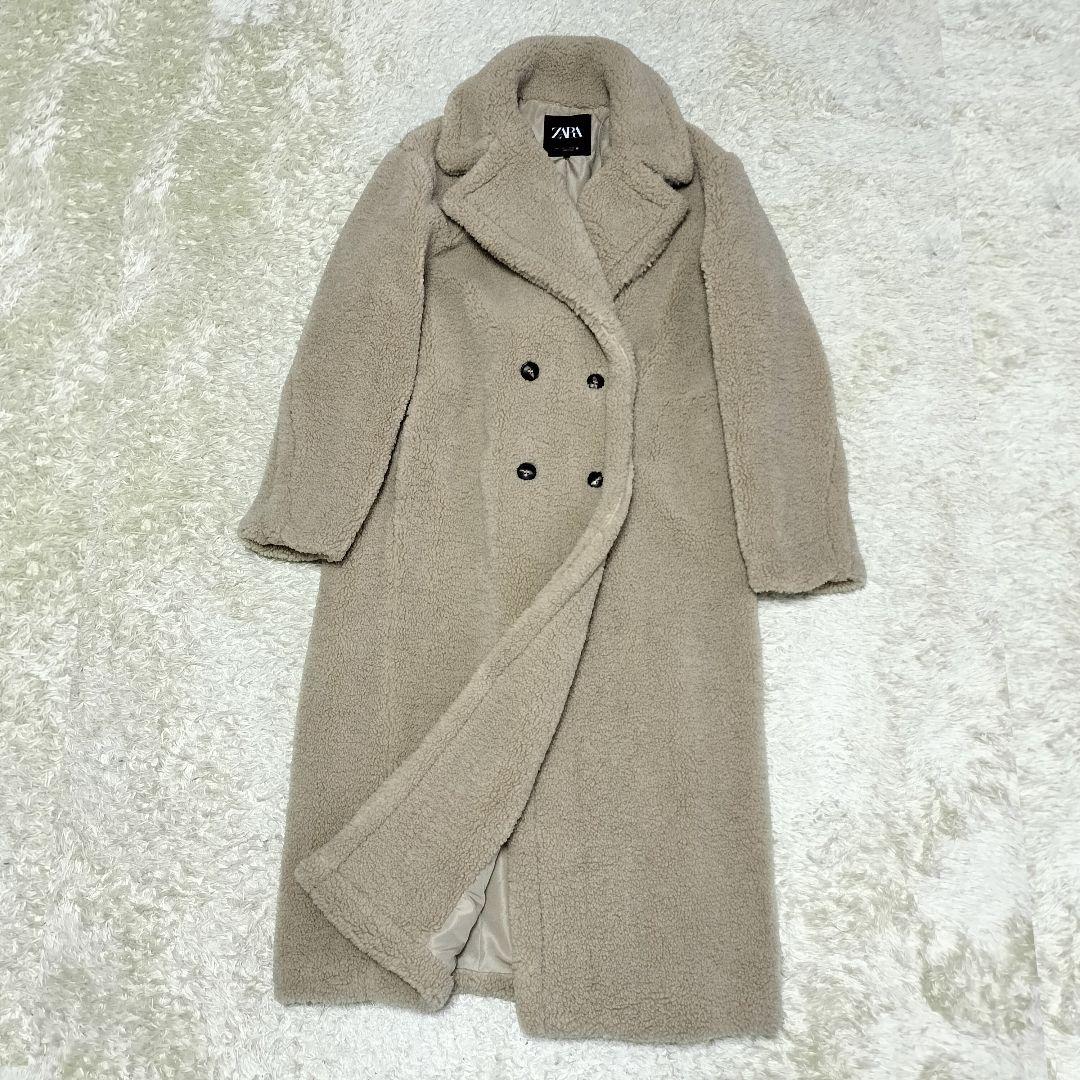 完売品】ZARA ザラ エクストラロング フェイクボアコート テディベア