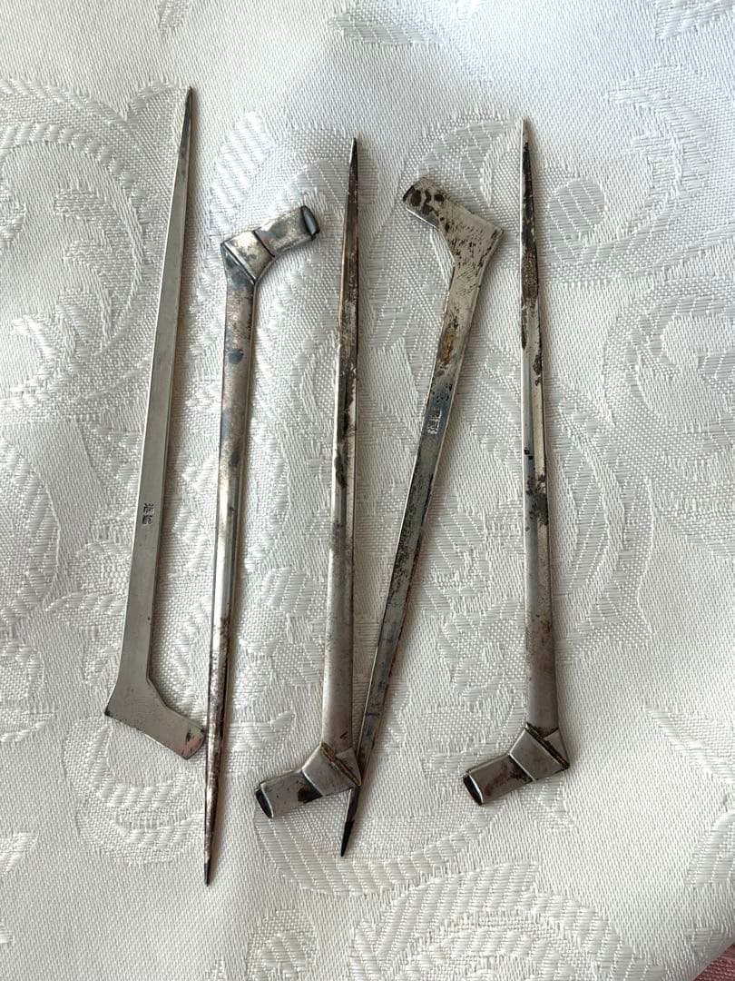 尚美堂 純銀製菓子皿6枚セット 銀製楊枝5本セット - メルカリ