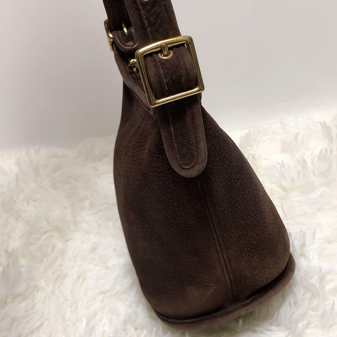 希少品✨️】オールドコーチ ミニショルダーバッグ レザー 巾着型 円型