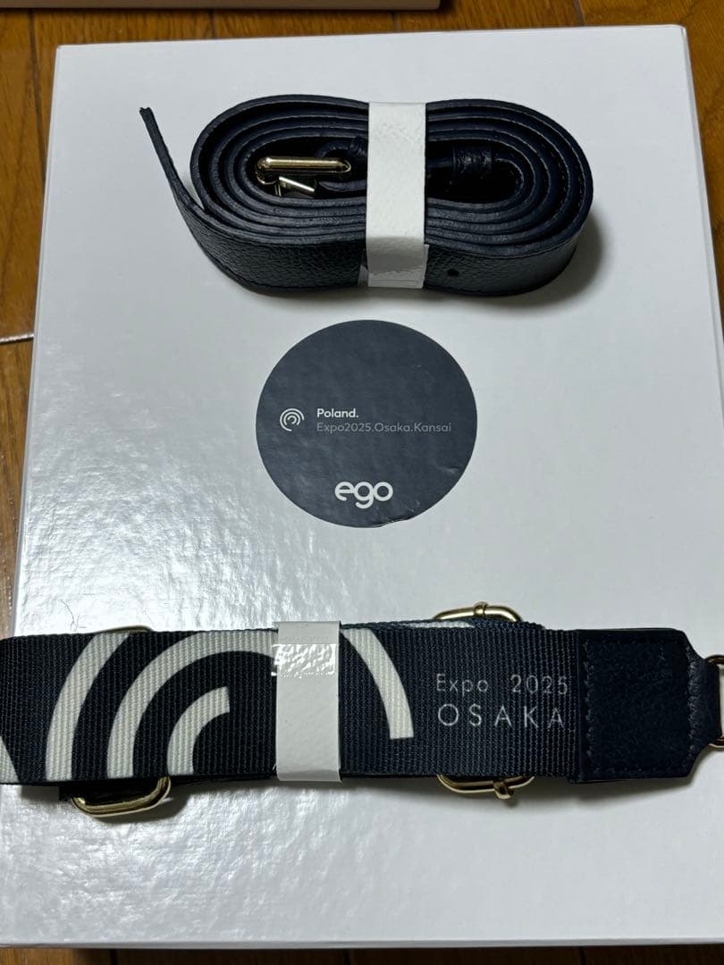 ego 円形ショルダーバッグ ネイビー/白 ポーランド - メルカリ