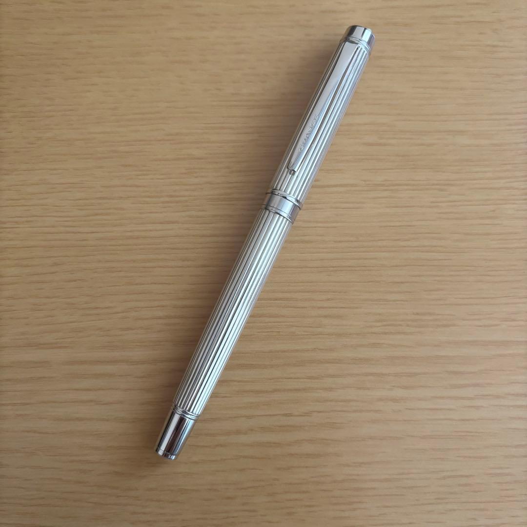 パイロット 万年筆 グランセ NC スターリングシルバー ストライプ M 廃盤 パイロット 万年筆 グランセ NC スターリングシルバー ストライプ M