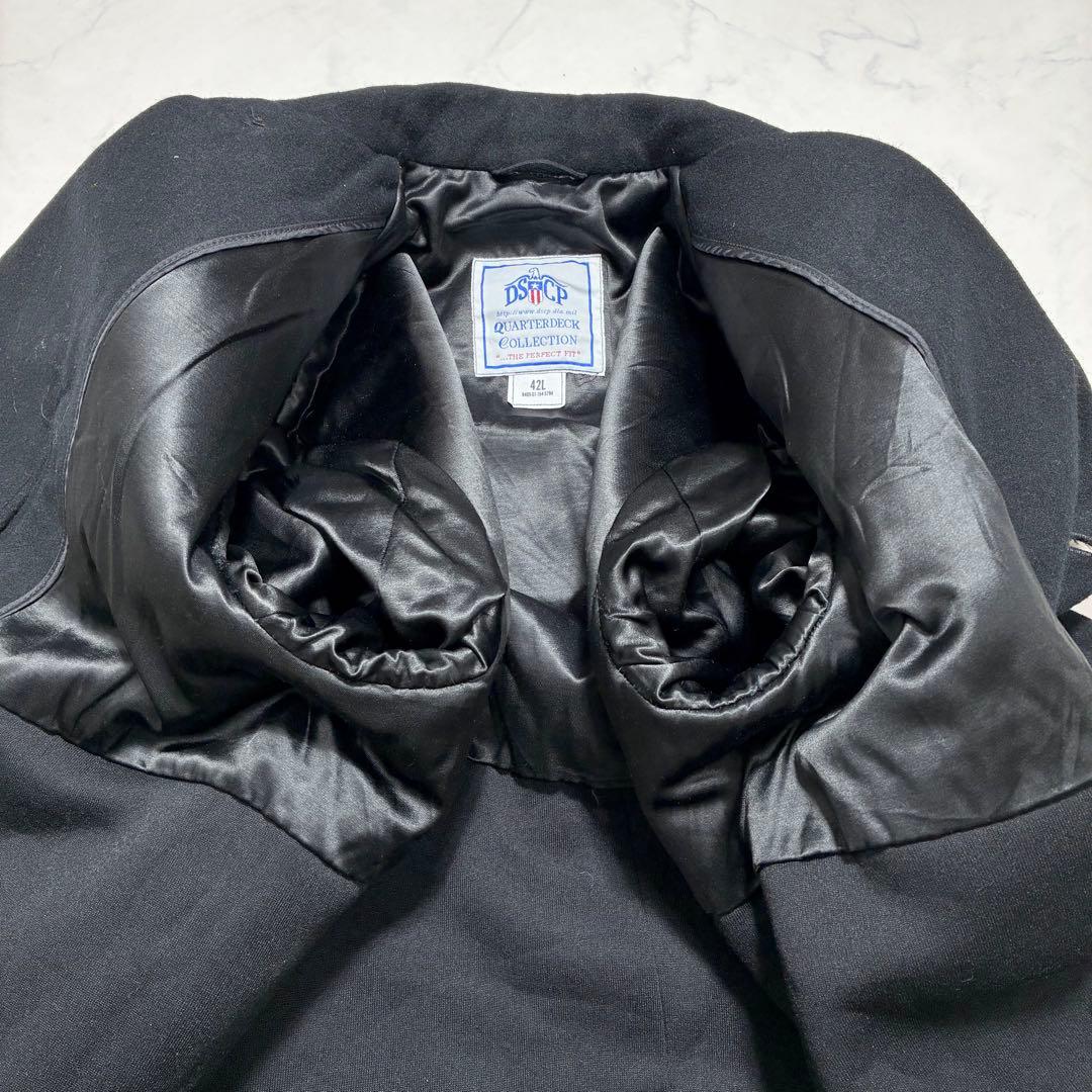 美品✨U.S.NAVY DSCPウール ピーコート 米軍実物 42 XL相当 黒