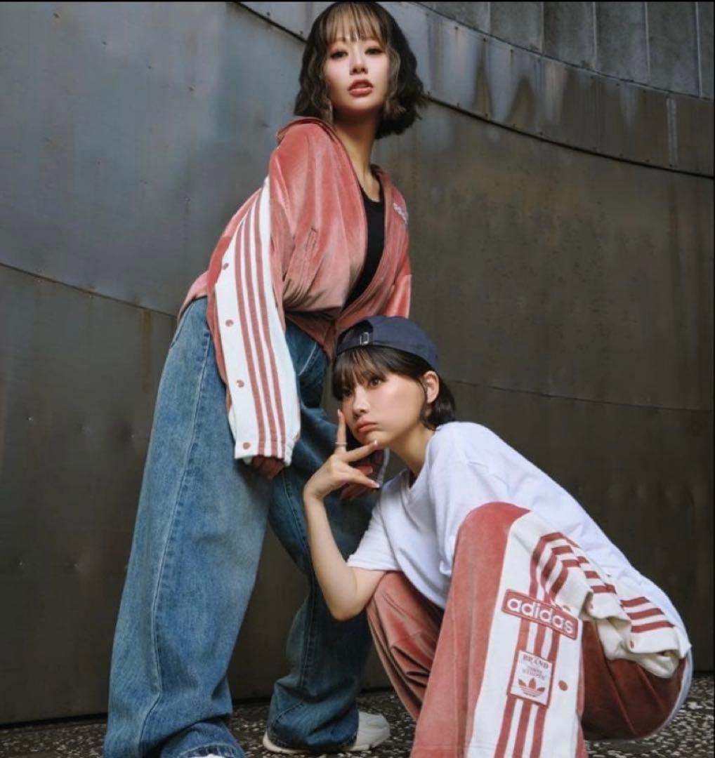 新品】アディダス adidasアディブレイク ベロア トップス ピンク S