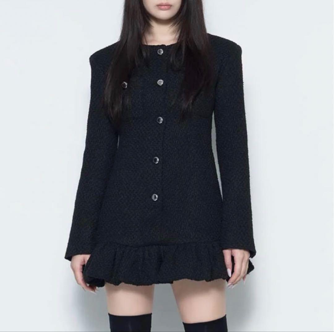 THEREDTHREAD S tweed balloon dress mini - メルカリ