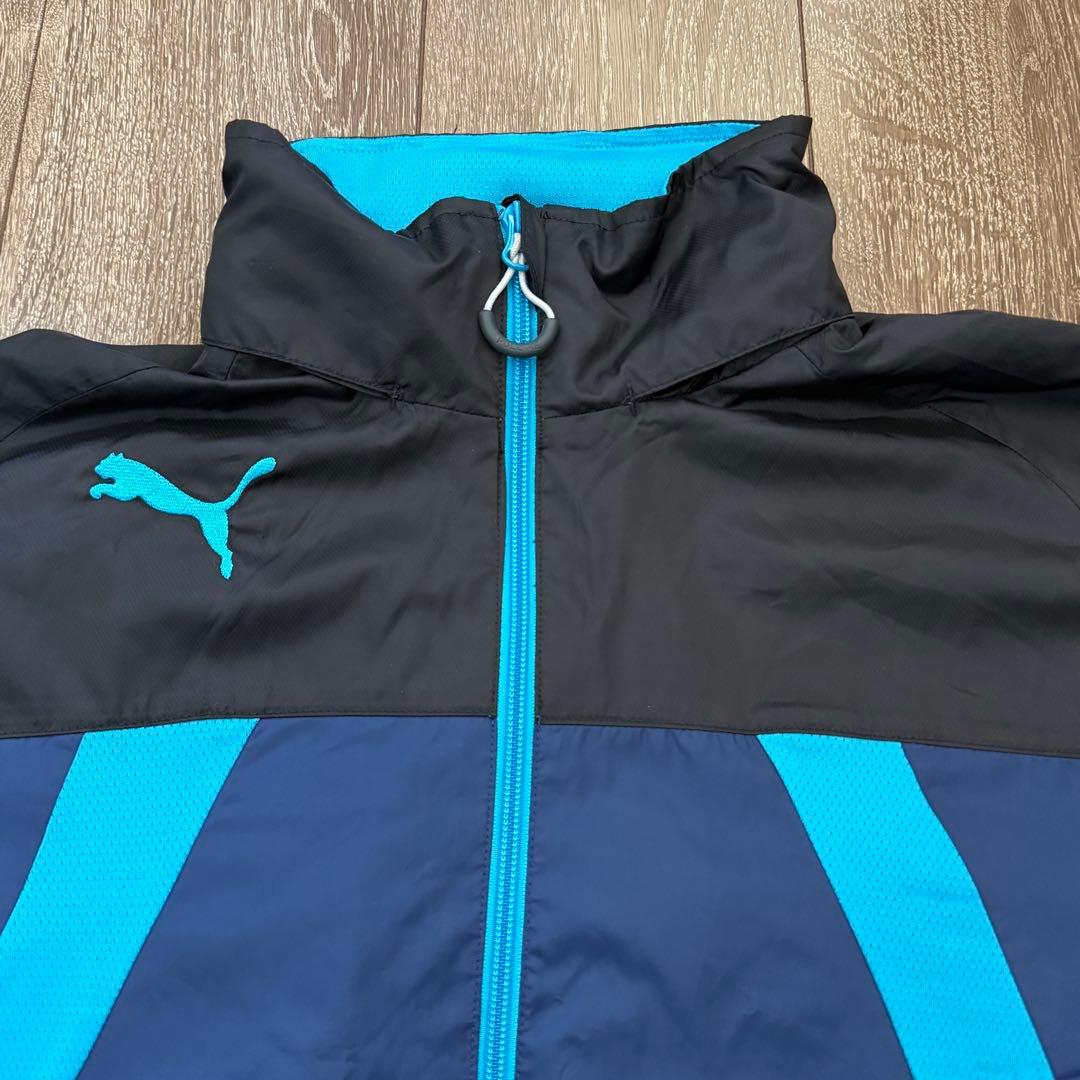 美品 PUMA サッカー 裏起毛 ピステ・ウィンドブレーカー 上下セット L
