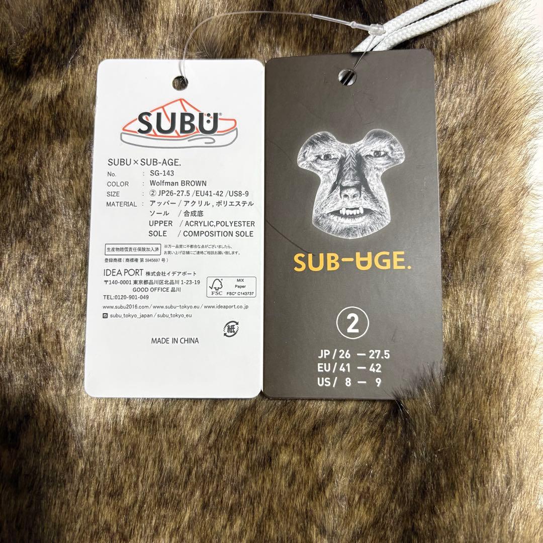 SUBU × SUB-AGE. スブ WolfMan sandal サンダル 2 - メルカリ