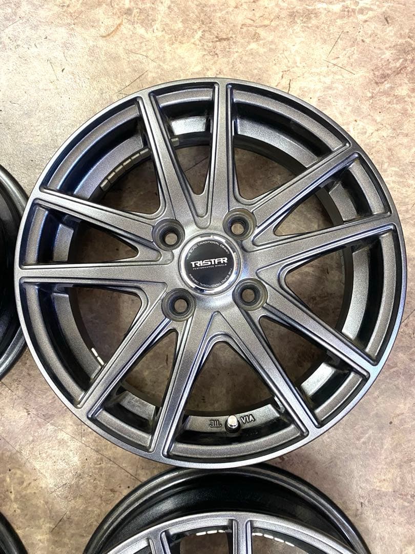 美品アルミホイール TRISTAR 14インチ 4.5J 4H オフセット45