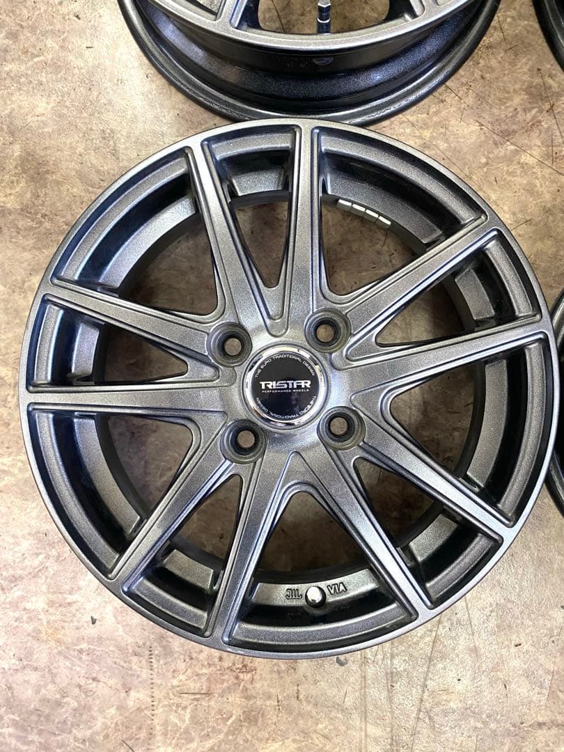 美品アルミホイール TRISTAR 14インチ 4.5J 4H オフセット45