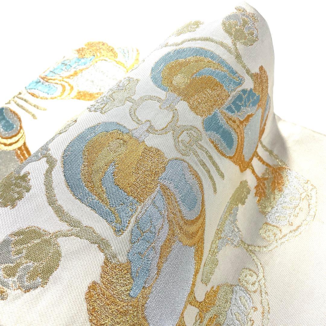 専用帯4857 ○高級 正絹 卸物鴛鴦唐草文 六通 袋帯 - メルカリ