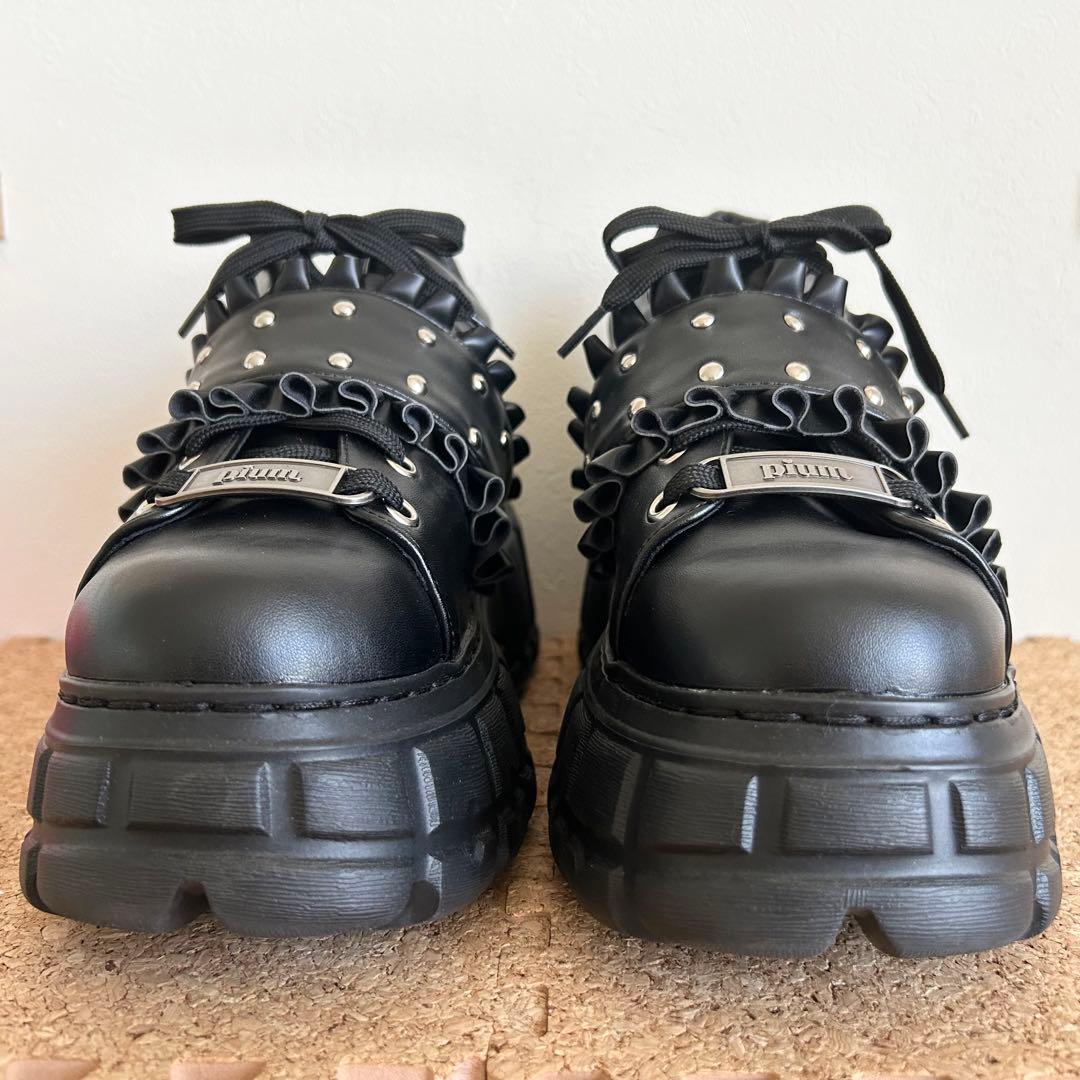 pium ぴうむ ピウム フリルベルトボリュームスニーカー 厚底スニーカー