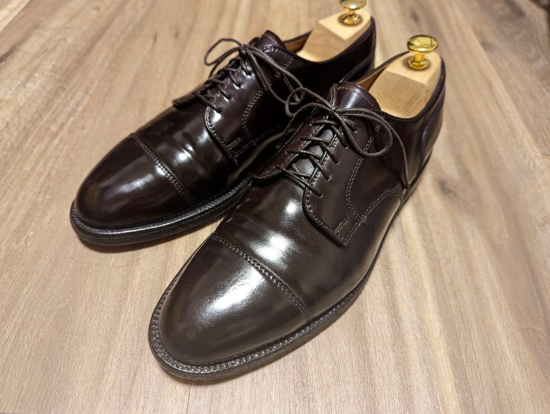 価格交渉可 超美品 17万 オールデン コードバン 7.5 D 990 オールデン 990 プレーントゥ コードバン レアサイズ サイズ7.5C