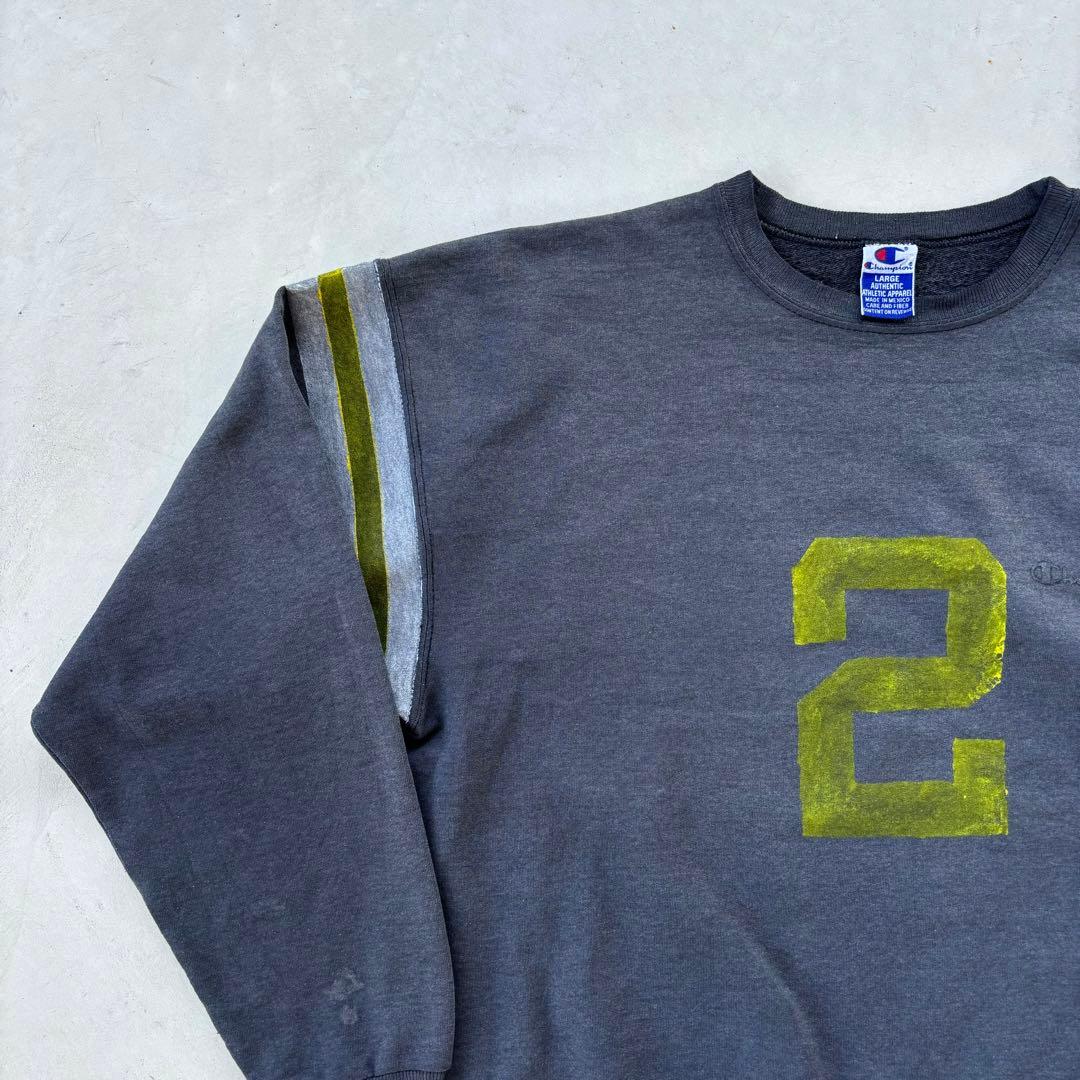 フェード☆90s】チャンピオン ペイントスウェット ナンバリング 常田大