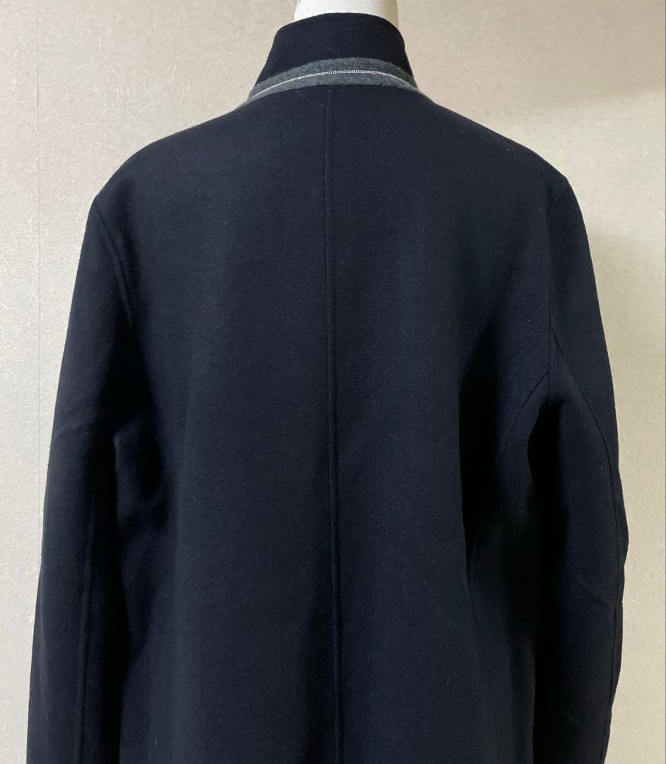 お値下げ‼️ブランベール ネイビー チェスターコート 襟ボールチェーン