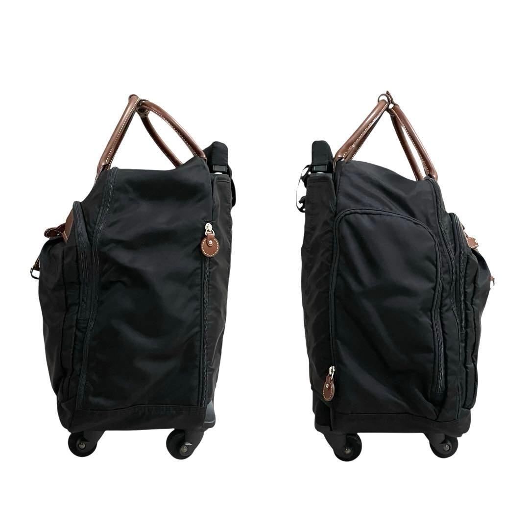 《超美品》カナナプロジェクト キャリーバッグ トート リボン ４輪 ブラック 黒