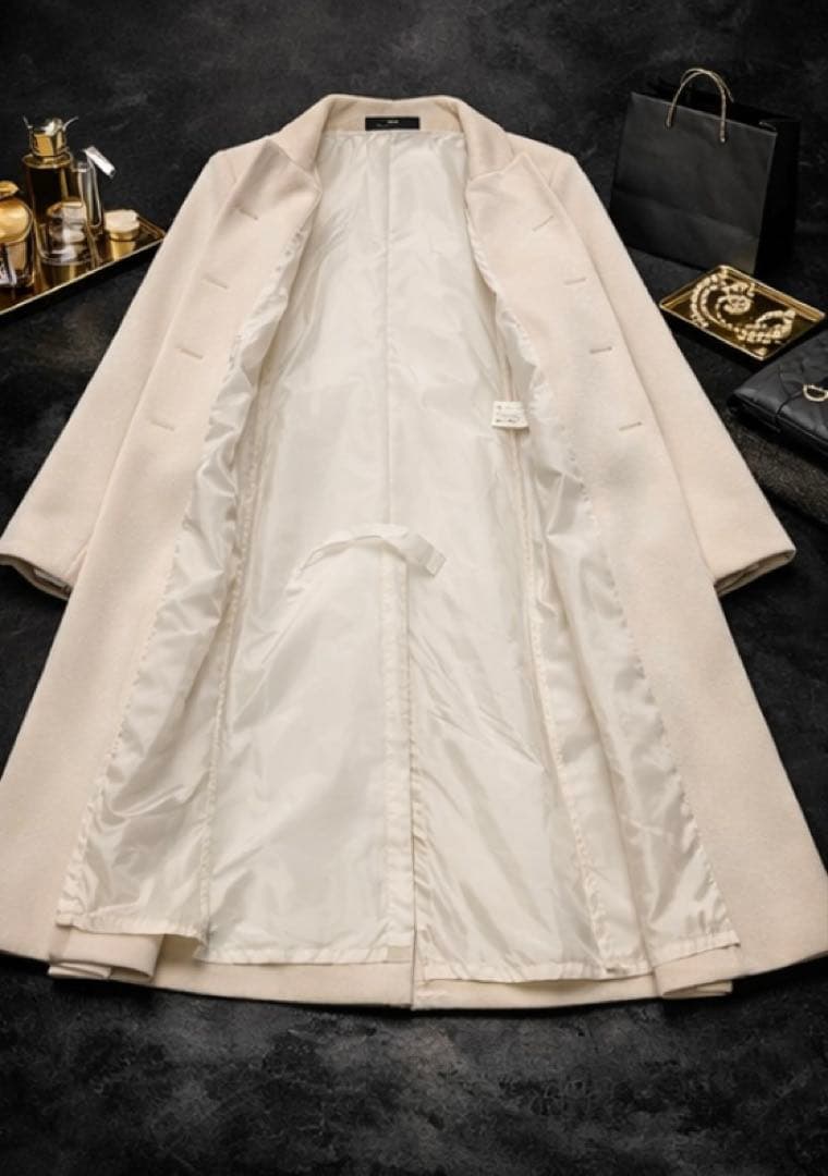 ⭐︎美品⭐︎【theory】 ウール・カシミヤ混 ロングコート オフ