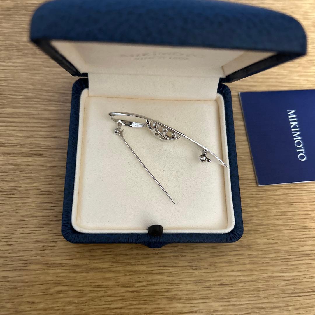 MIKIMOTO ミキモト 真珠 ベビーパール ブローチ シルバー 5珠 - メルカリ