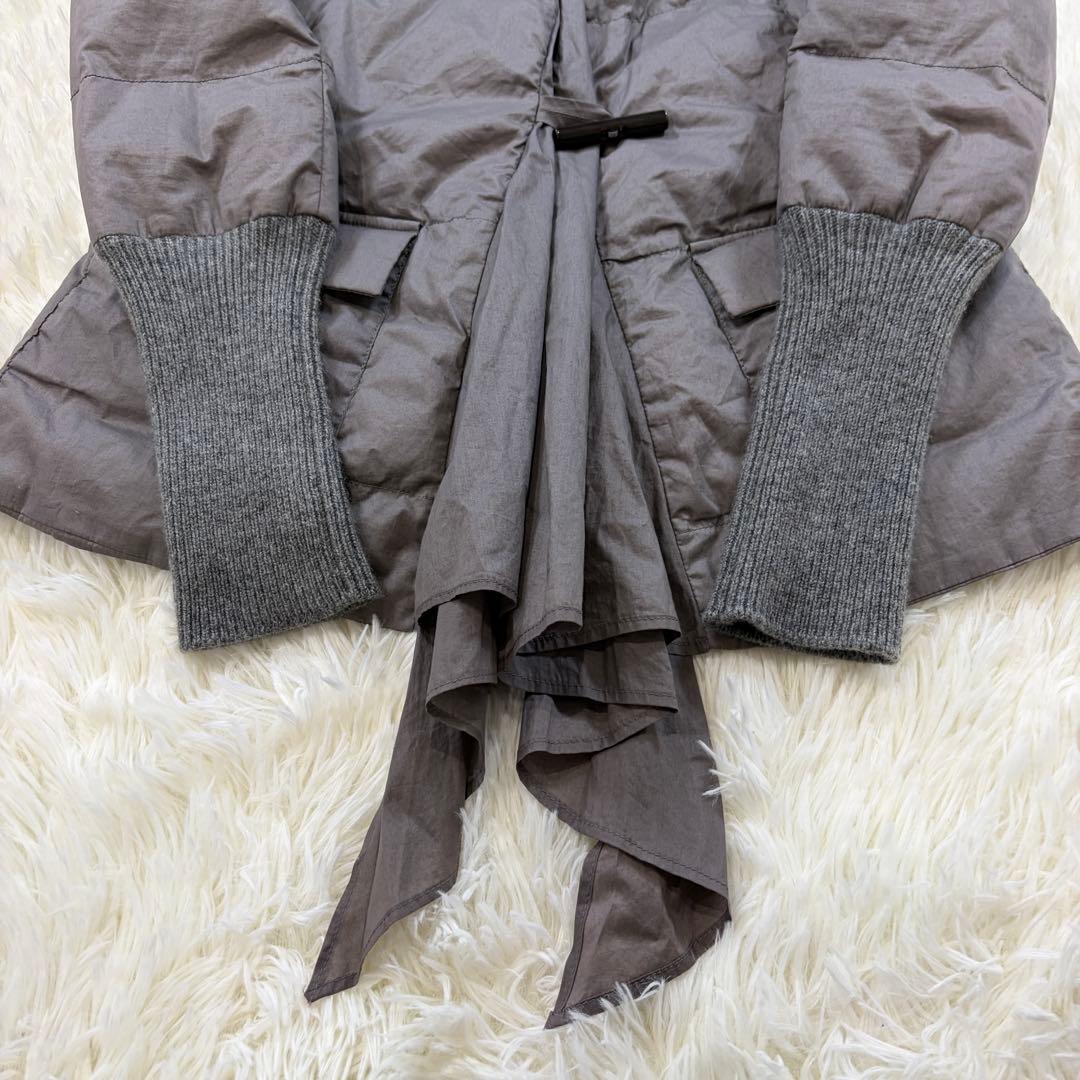 ブルネロクチネリ ショールカラー ライトダウンジャケット リブニット