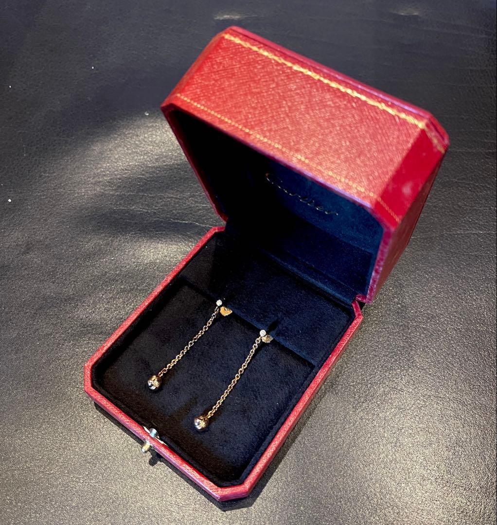 Cartier ピアス パンピーユボール スイングドロップチェーン 3カラー