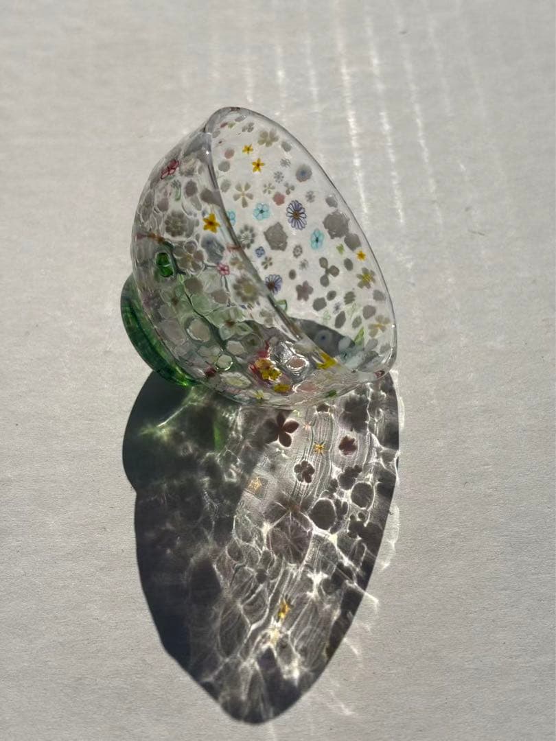 江波富士子 江波冨士子 花の庭 ガラス グラス コップ 江波富士子 江波