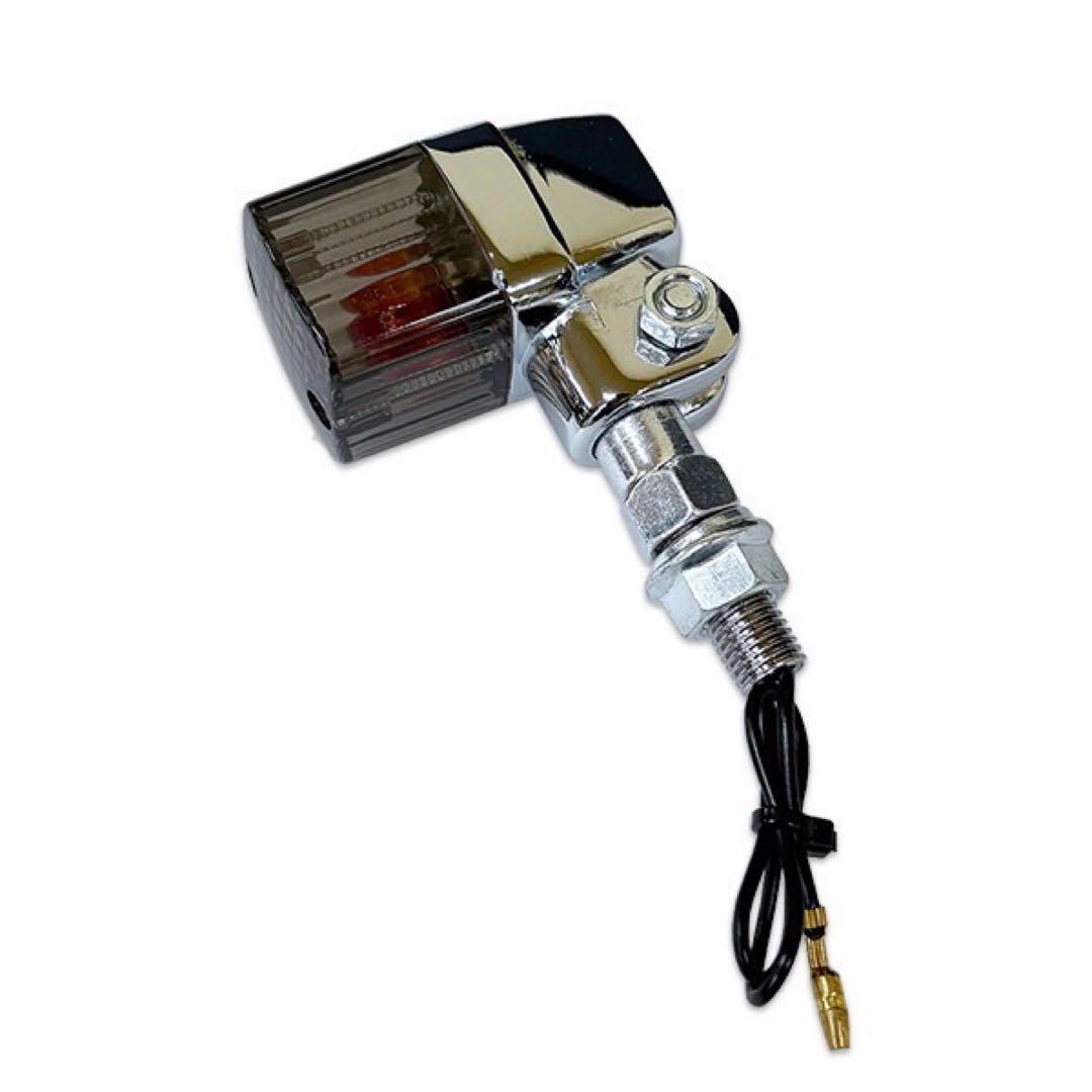 624] 新品 角型 ヨーロピアン ウインカー 薄め スモーク 4個 ステー付