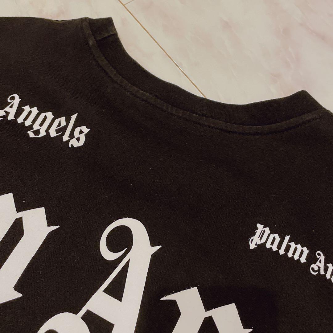 パームエンジェルス ロンT カットソー ブロークンロゴ 総柄 XL