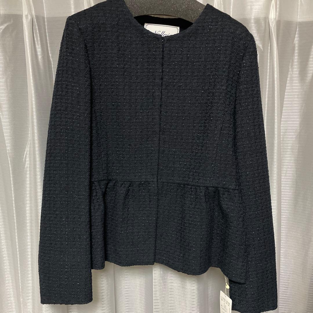 Nolley'sノーカラージャケット ネイビー 38 NOLLEY'S（ノーリーズ） ノーカラージャケット 38 ネイビー レディース