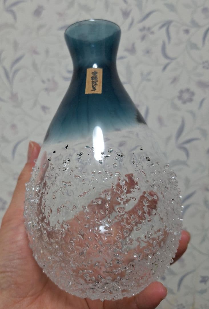 未使用 津軽びいどろ 八甲田 ザラメ雪 とっくり 徳利 酒器 冷酒 ガラス