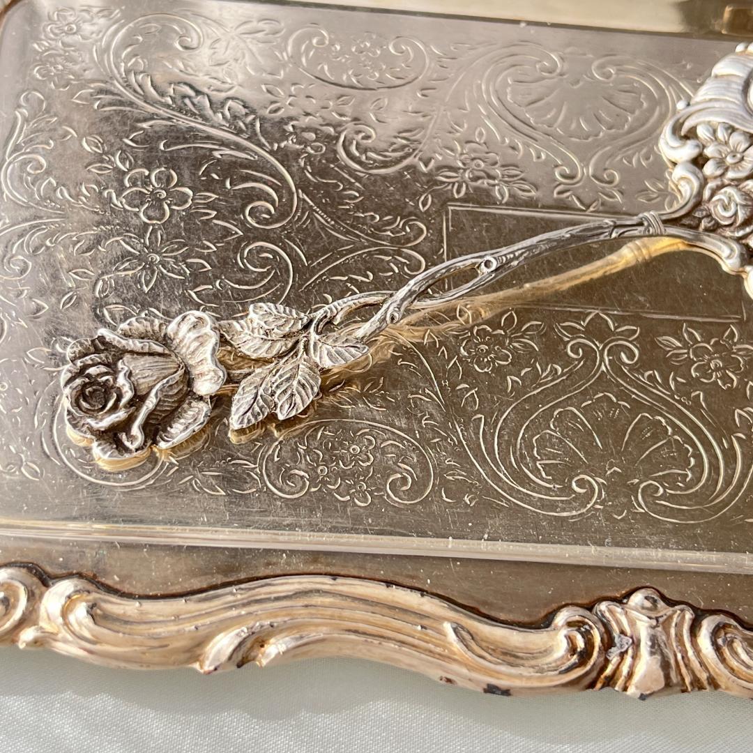 Christoph Bach】 薔薇のケーキサーバー【純銀】Christoph Bach】 薔薇