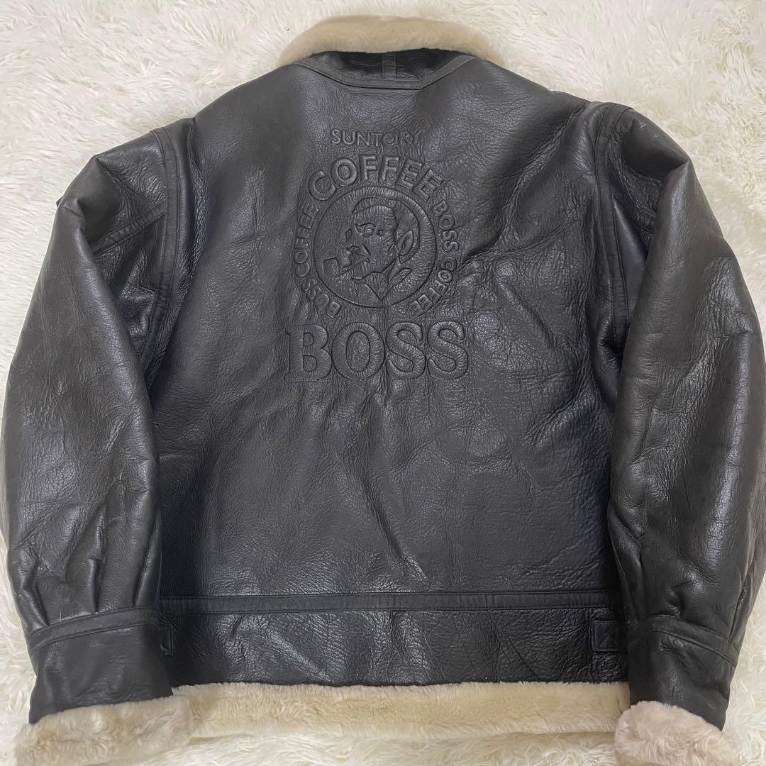 SUNTORY BOSS ムートンジャケット B-3 牛革 XL 2000年限定 - メルカリ