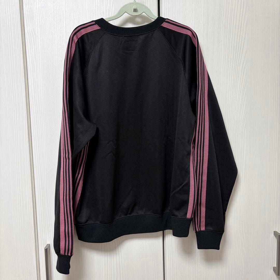 Needles 黒ピンク ストライプ トレーナー XS